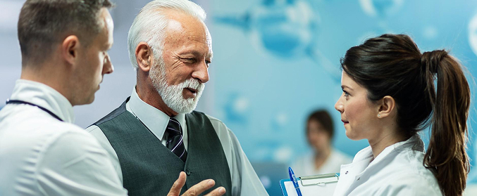 Healthcare professionals collaborating